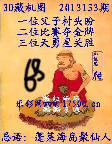 13133期福彩3d藏机图